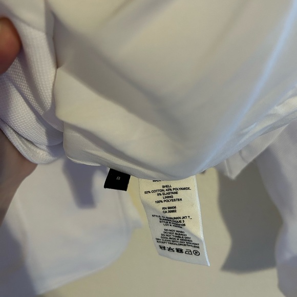 Theory Cotton Blend Blazer Lined Women’s Sz 8 White Button Up Collar Business - Picture 11 of 11